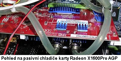 Pasivn chladie na ATI RAdeon X1600Pro AGP